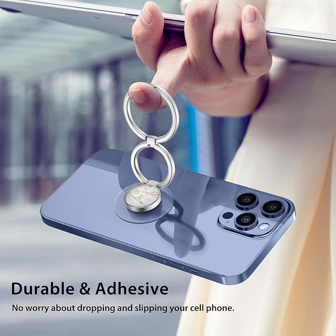 Phone Grip, Phone Ring Holder Finger Kickstand, Foldable & Adjustable Double - Image 5