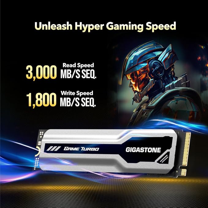 Gigastone M.2 SSD 500GB PCIe 3.0 NVMe SSD 3, 000MB/s Internal Gaming Solid - Image 2