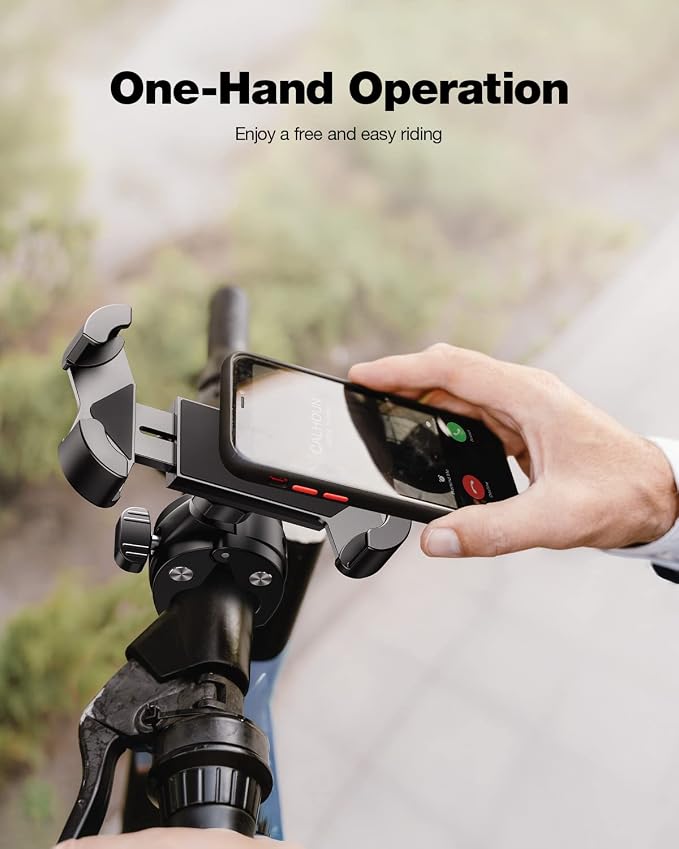 Universal Bike Phone Mount, Motorcycle Phone Holder-Sturdy and Secure, One-Hand - Image 3