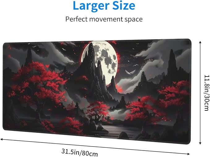 Extended Gaming Mouse Pad, Large Desk Mat XL Anime Mouse Pad Waterproof - Image 2