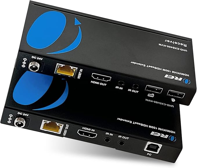 OREI 4K KVM HDMI Extender Over LAN HDBaseT PoC Single CAT5e/CAT6A/CAT7 Cable 4K by OREI