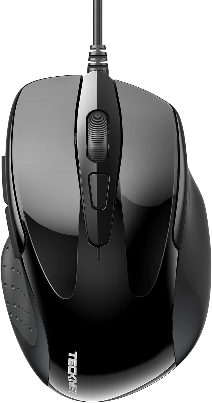 TECKNET USB Wired Mouse, 6-Button Corded Mouse by Tecknet