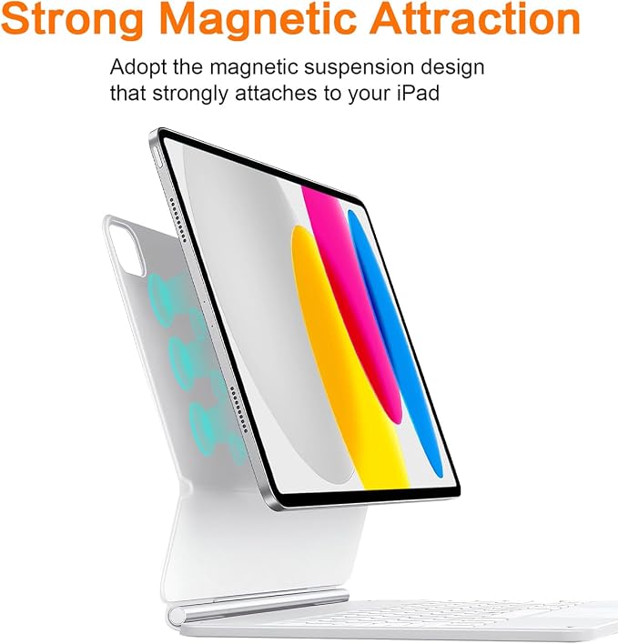 Magic Keyboard Case for iPad 11th/10th Generation 2022, Magnetic Stand - Image 3