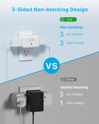 Multi Plug Wall Outlet Extender 2 Pack, VINTAR Electrical Multiple Outlet - Image 3