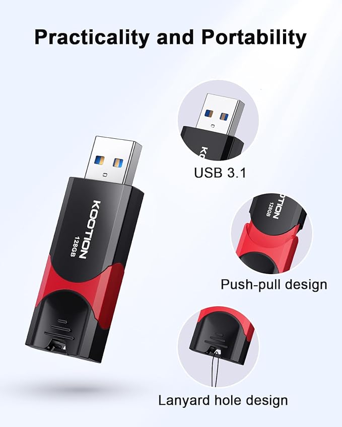 KOOTION 128GB USB Thumb Drive 3.1 Flash Drive Ultra High Speed up to 150MB/s - Image 3