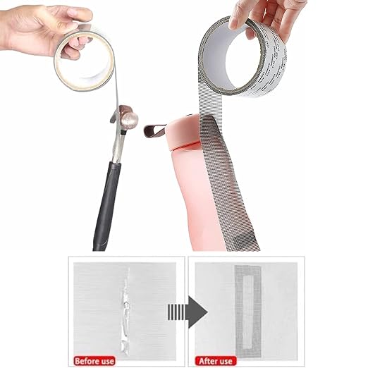 Extra Wide 4” X 197” Window Screen Repair Tape Kit, Strong Adhesive Fiberglass - Image 5