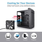 2 Packs Wathai 92mm x 25mm 90mm 5V USB Fan - Image 5