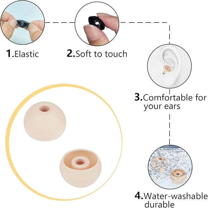 Silicone Replacement Earbud Tips Ear Tips Compatible - Image 6