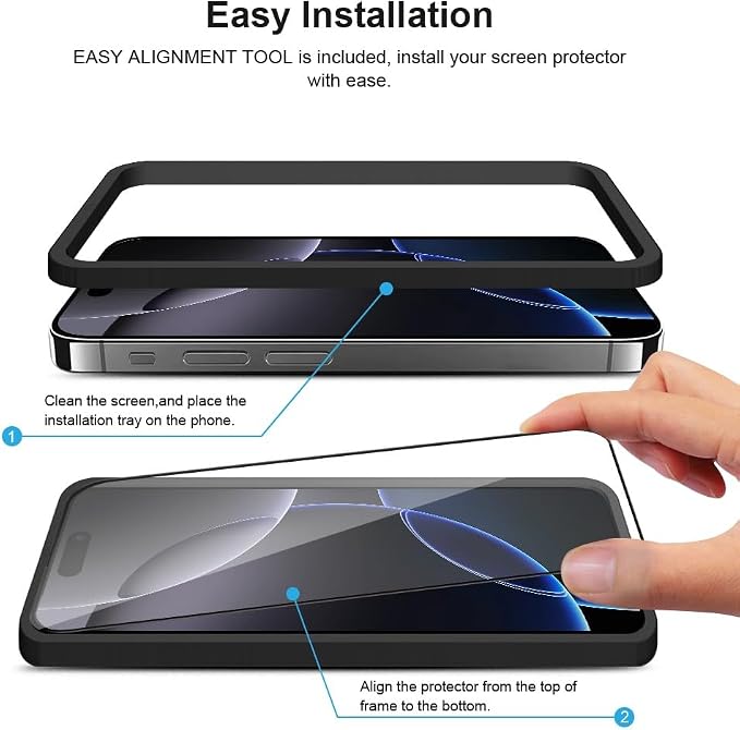 2 pack Full 9H+ 12FT Military Grade Glass Screen Protector - Image 8