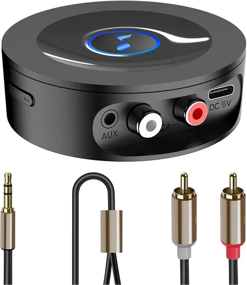 Bluetooth 5.2 Receiver for Home Stereo, RCA & 3.5mm AUX Out Put, Wireless Audio by Unknown