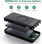 Wireless Portable Charger 30800mAh, 15W Wireless Charging USB C Power Bank - Image 6