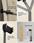 Phone Holder for Bed, 360° Rotation Cell Phone Stand, Flexible Long Arm - Image 5