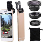Phone Fisheye Lens 3in1 Wide Angle Fish Eye Macro Lenses Clip-on Universal Lens - Image 3