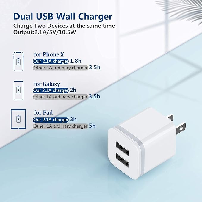 USB Wall Charger, 8/7/6 Plus, Android Phones - Image 2
