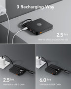 VRURC Portable Charger with Built-in Cable, 10000mAh 22.5W Fast Charging USB C - Image 4