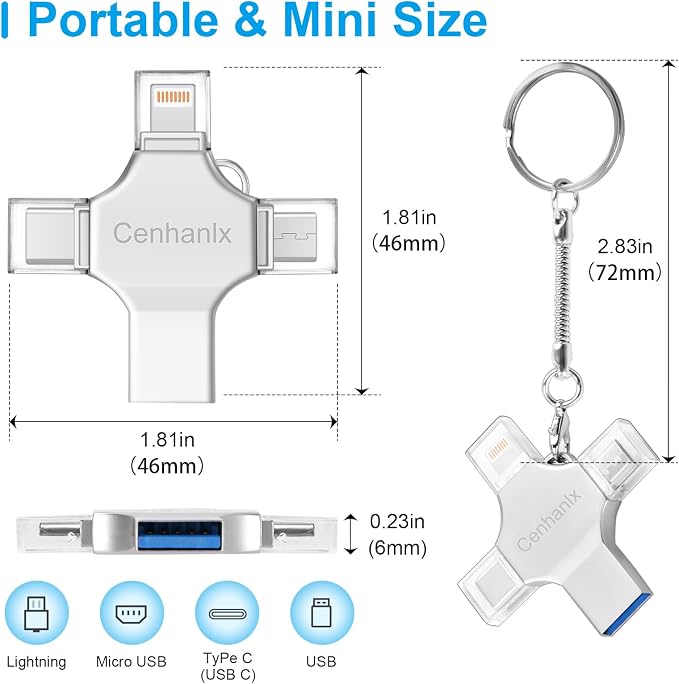 Photo Stick USB Flash Drive128GB Memory Stick Omni USB 3.0 High Speed Thumb - Image 7