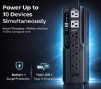SKE VL625 625VA/360W UPS Battery Backup and Surge Protector - Image 4