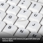 English Keyboard Stickers, Universal Keyboard Replacement Letters English White - Image 3
