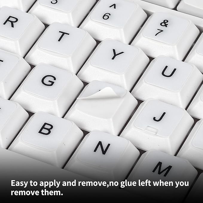 English Keyboard Stickers, Universal Keyboard Replacement Letters English White - Image 3