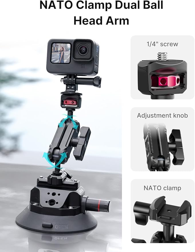 Camera Suction Cup Mount for Action Cameras - Image 4