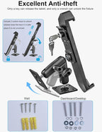 woleyi Anti Theft Heavy Duty Drill Base Tablet Holder Car Mount Dashboard - Image 6