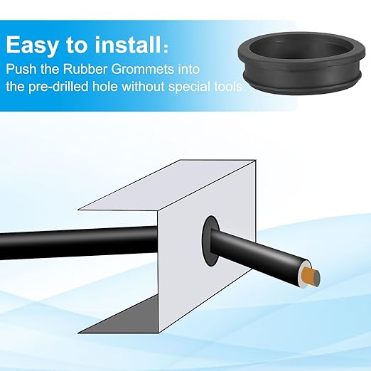 PATIKIL 60.6mm / 2-3/8 Inch Drill Hole, 2-1/8 Inch ID Rubber Grommets - Image 4