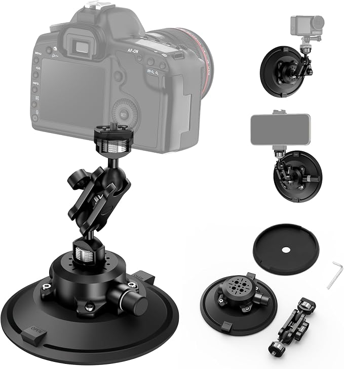 6" Camera Suction Cup Mount by CAMEDAFLX