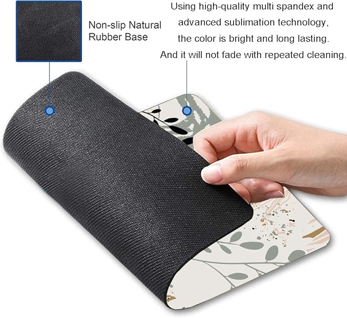 Mouse Pad with Abstract Art Design, Square Waterproof Non-Slip Rubber Base - Image 6
