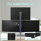 Suptek Dual Monitor Stand with Base Vertical Stack Screen Free-Standing Monitor - Image 5