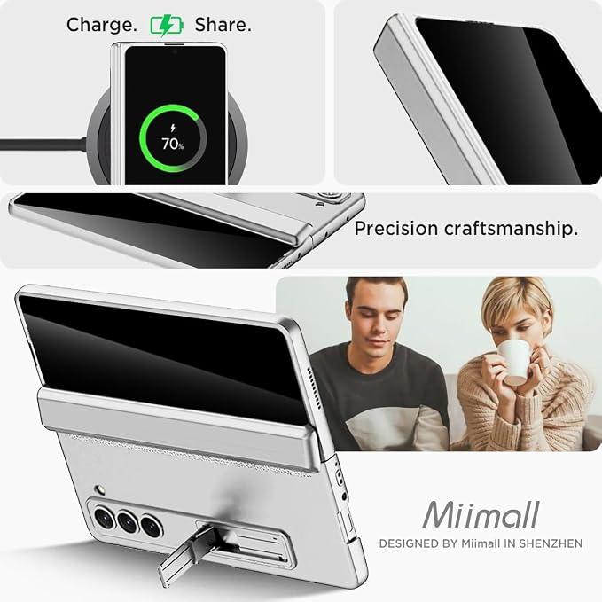 Miimall for Z Fold 6 Case with Privacy Screen Protector, Built-in Adjustable - Image 7