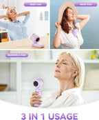Portable Handheld Turbo Fan, 5-Speed Personal Fans, 5000mAh Rechargeable Fans - Image 4
