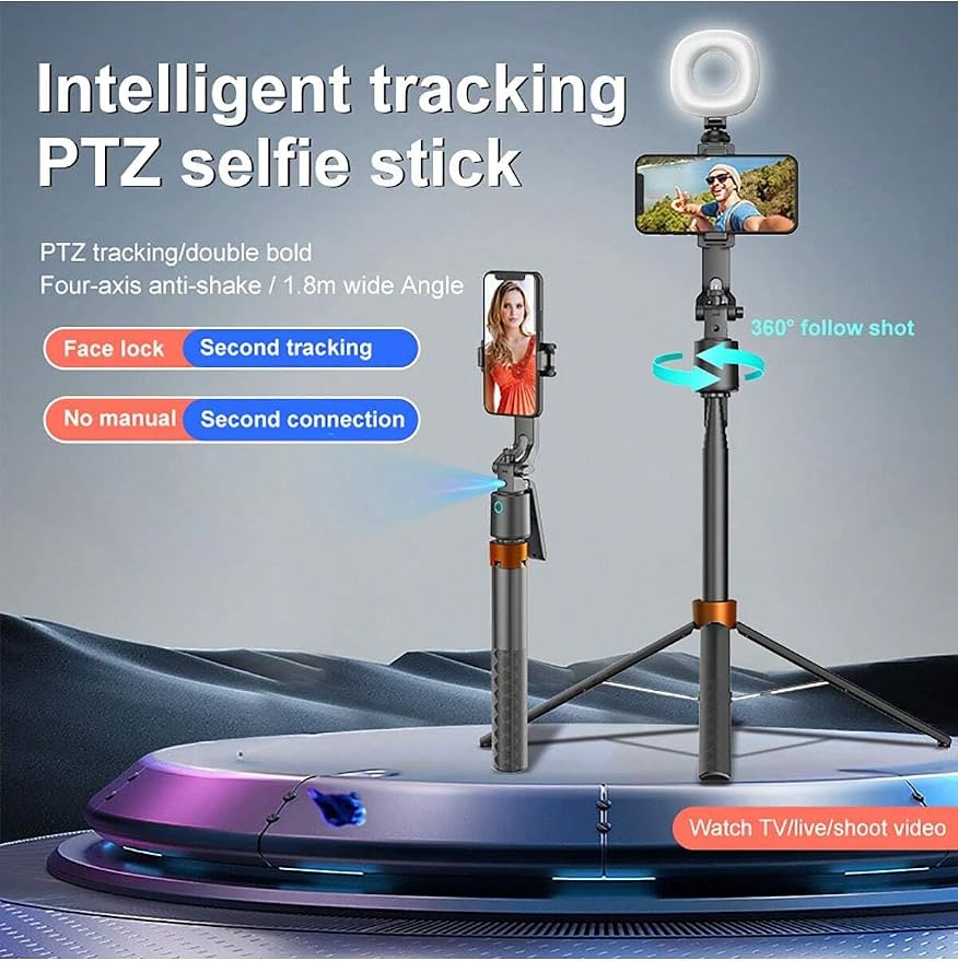 Auto Face Tracking Phone Holder, 360° Rotation Phone Tripod - Image 6