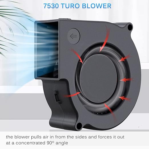 GDSTIME 7530 75mm x 75mm x 30mm 5V USB Blower Brushless Cooling Fan - Image 2