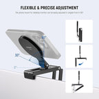 NEEWER Continuity Camera Mount for Desktop Monitor, Magnetic Tri Fold Desk - Image 4