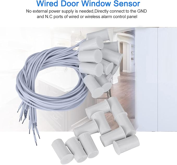 10Pcs 100VDC Recessed Door Sensor, 15mm-5mm Door Magnetic Reed Switch - Image 4