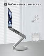 LULULOOK Laptop Stand for Desk 2025, 360 Rotating Adjustable Laptop Riser - Image 2