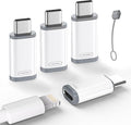 4 Pack Lightning to USB C Adapter by NICE+BUDDY