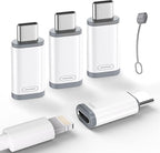 4 Pack Lightning to USB C Adapter by NICE+BUDDY