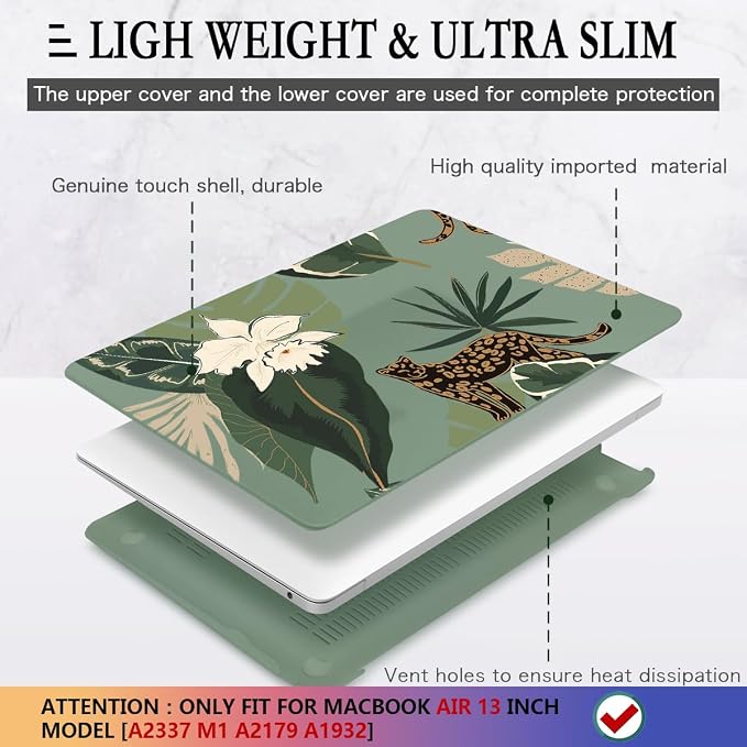 CISSOOK Compatible with MacBook Air 13 inch Case 2021 2020 2019 2018 Release - Image 4