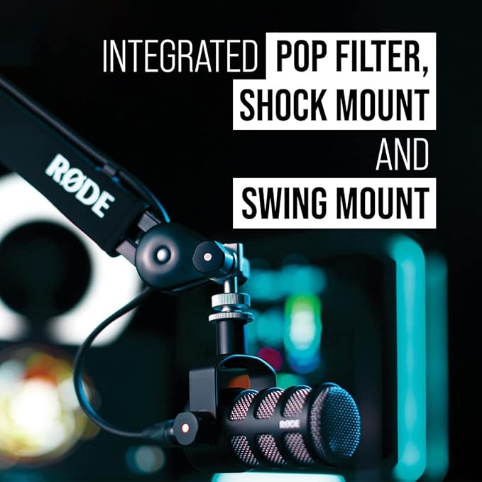 RØDE PodMic Cardioid Dynamic Broadcast Microphone — XLR Output, Requires Audio - Image 4