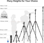 SmallRig Camera Tripod, 360°Ball Head Detachable, Payload 33lb, Adjustable - Image 2