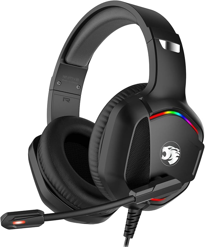 Gaming Headset with Microphone for Pc, Xbox One Series X/s, Stereo Wired Noise by IMYB