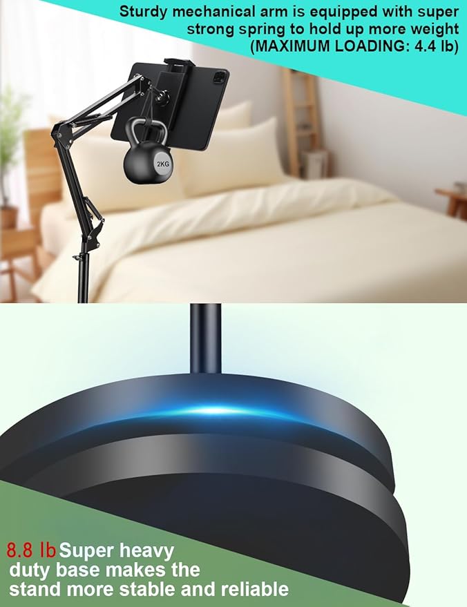 Tablet Floor Stand, Overhead Bed Phone Stand - Image 3