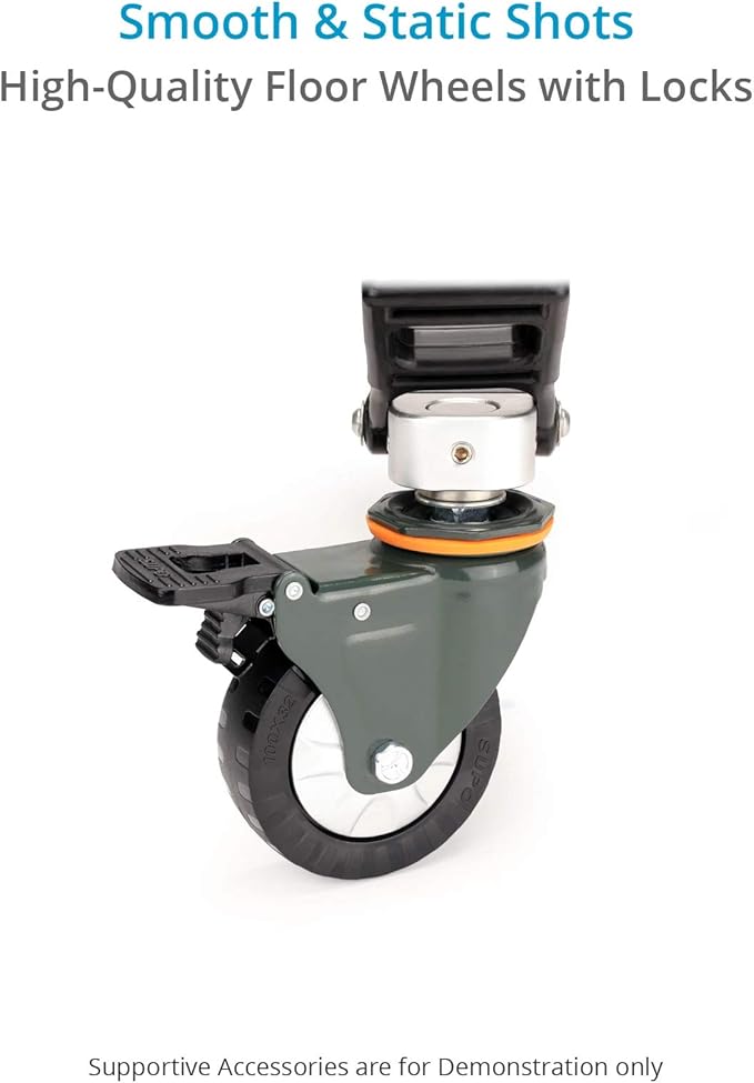 PROAIM Lineo Portable Video Camera Floor Dolly. Heavy-Duty Professional Studio - Image 4