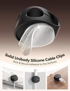 8-Pack Silicone Cord Organizer Magnetic Cable Clips, Adhesive Cable Management - Image 3