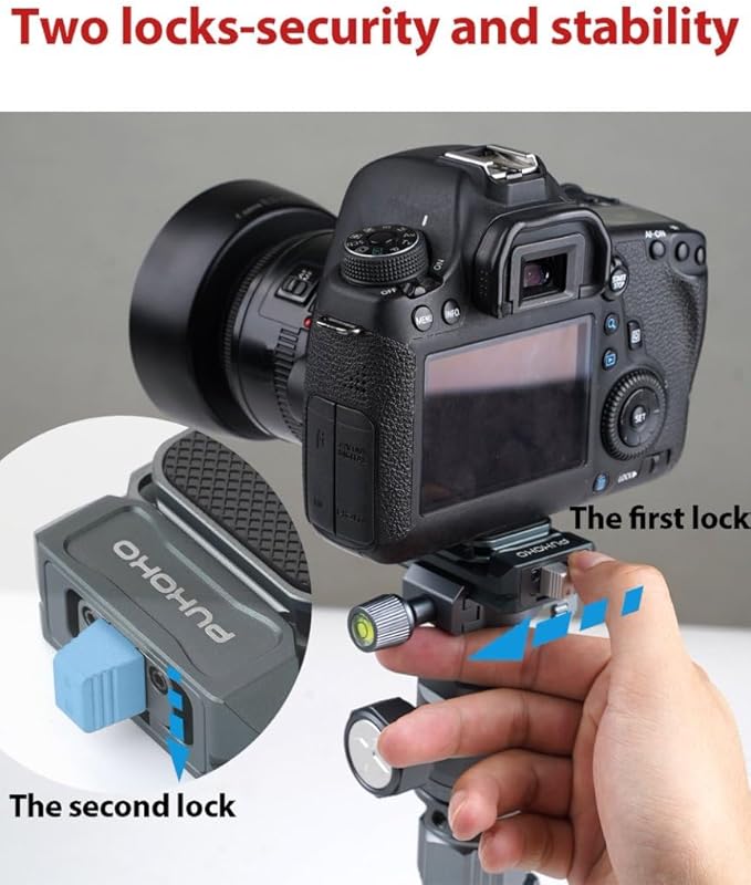 Camera Quick Release Plate Kit, w 1/4" to 3/8" Screw Thread, Quick Release - Image 6