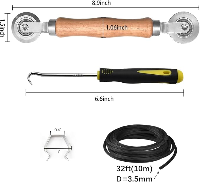 BAYTORY Window Screen Repair Kit, Steel Roller Tool - Image 2