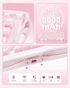 GravaStar Mercury K1 75% Pink Wireless Keyboard, Aluminum Alloy Exoskeleton - Image 5