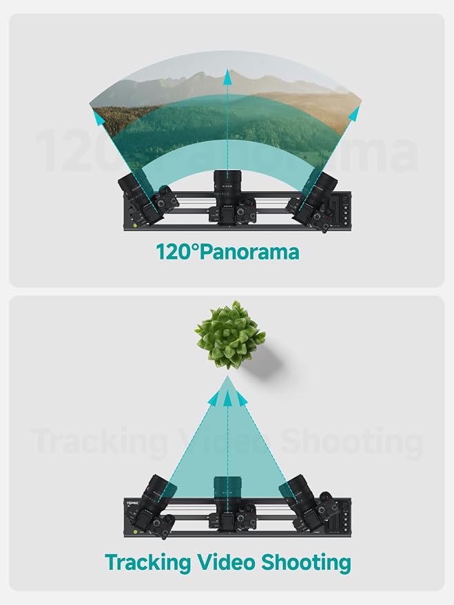 Accsoon Toprig Motorized Camera Slider, 120° Panoramic Shooting, - Image 6