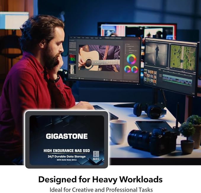 Gigastone 1TB NAS SSD Drive 24/7 Durable TLC High Endurance RAID Data Storage - Image 5